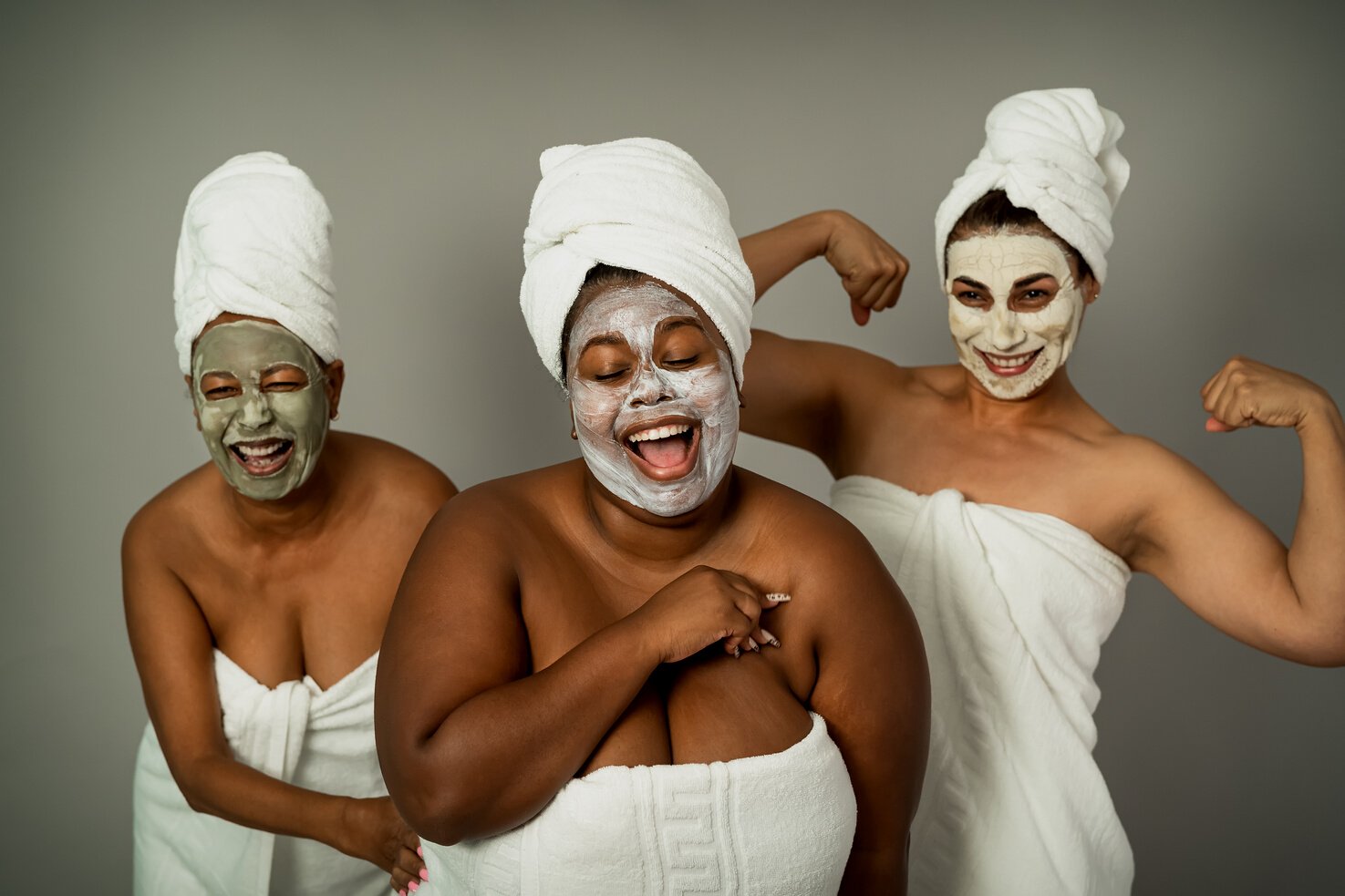 Women with Different Age and Body Sizes at Spa Day